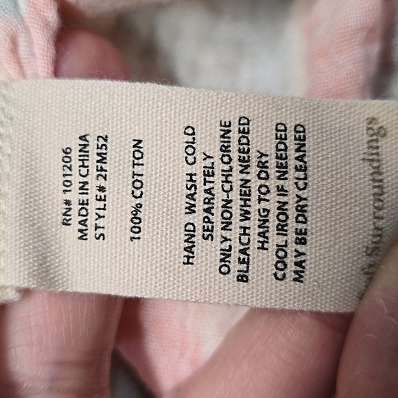 {Soft Surroundings} Peregrine Gauze Shirt Tunic Blouse Abstract Fiery Print - Picture 13 of 13